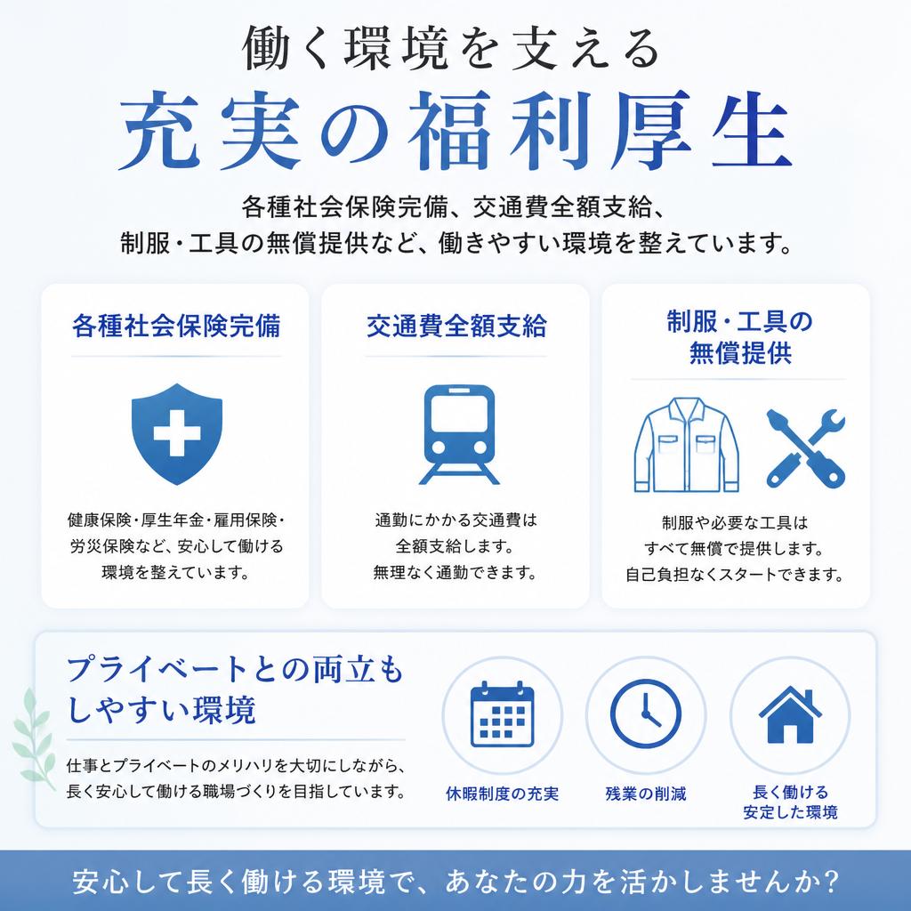 安心の福利厚生