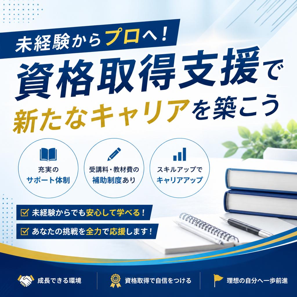 未経験からプロへ！資格取得支援で新たなキャリアを築こう