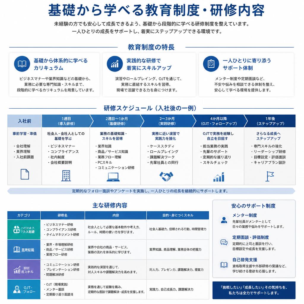 教育制度と研修内容
