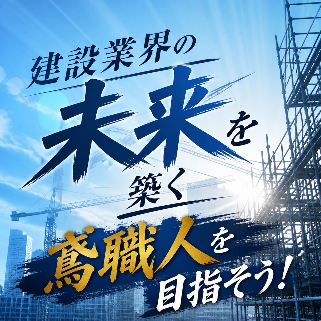 建設業界の未来を築く鳶職人を目指そう！