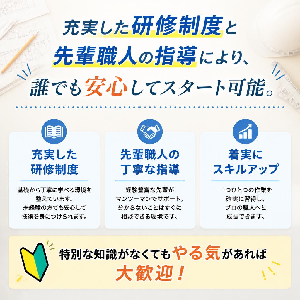 未経験歓迎！安心のサポート体制