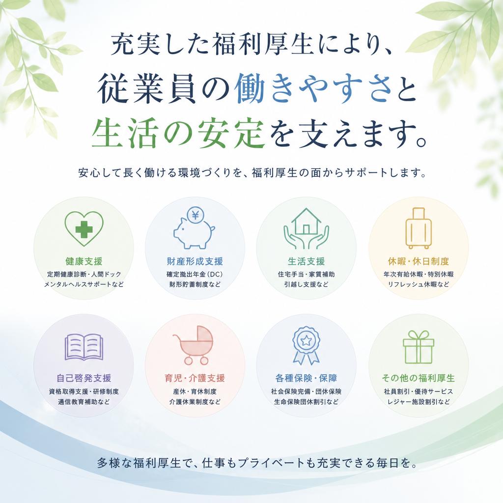 5. 安心して働ける福利厚生のご紹介