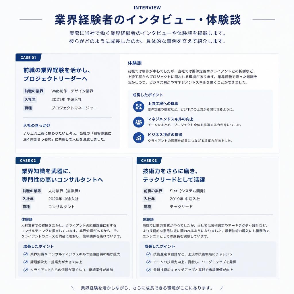 業界経験者の声