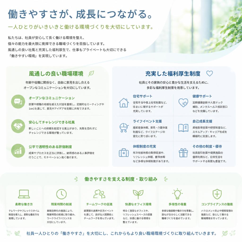 働きやすい就業環境