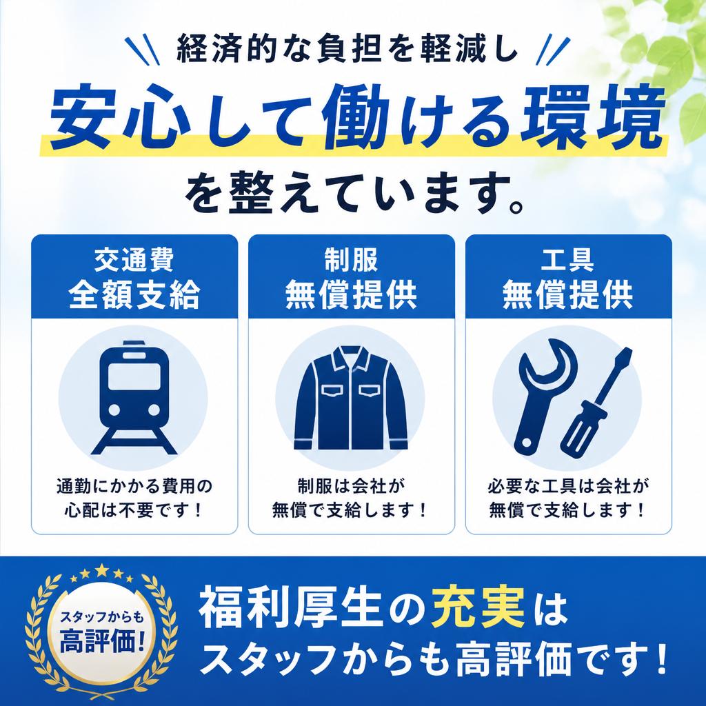 働きやすい環境と充実の福利厚生