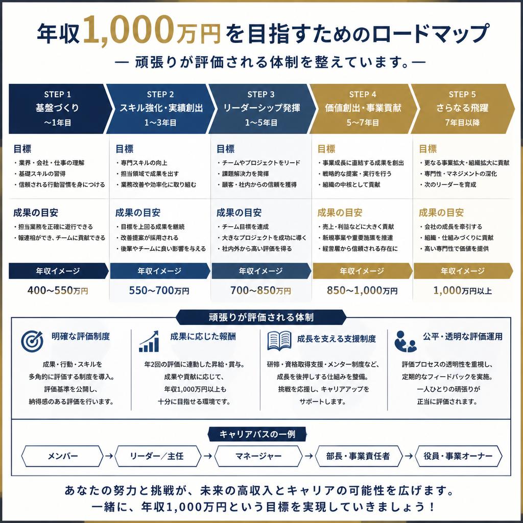 高収入を目指せる明確なサポート
